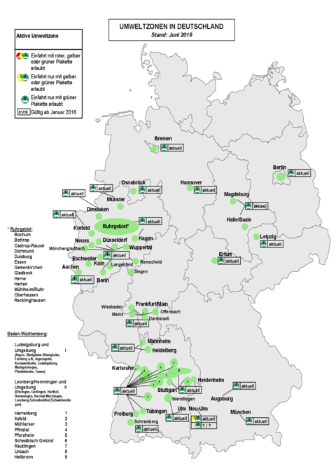 niemcy mapa stref ekologicznych 2016